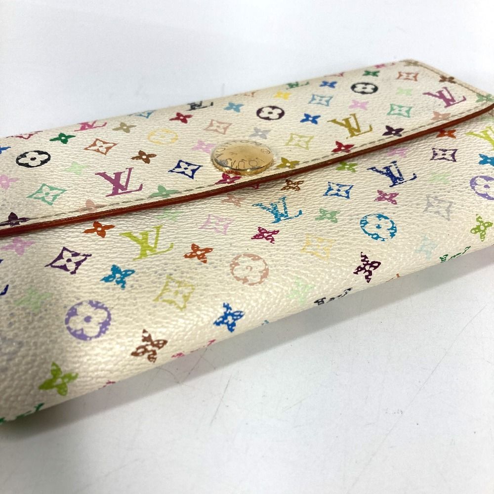 Louis Vuitton Wallet Portefeuille Sarah Monogram Multicolor Canvas Blanc White — view 4