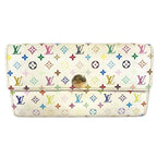 Louis Vuitton Wallet Portefeuille Sarah Monogram Multicolor Canvas Blanc White