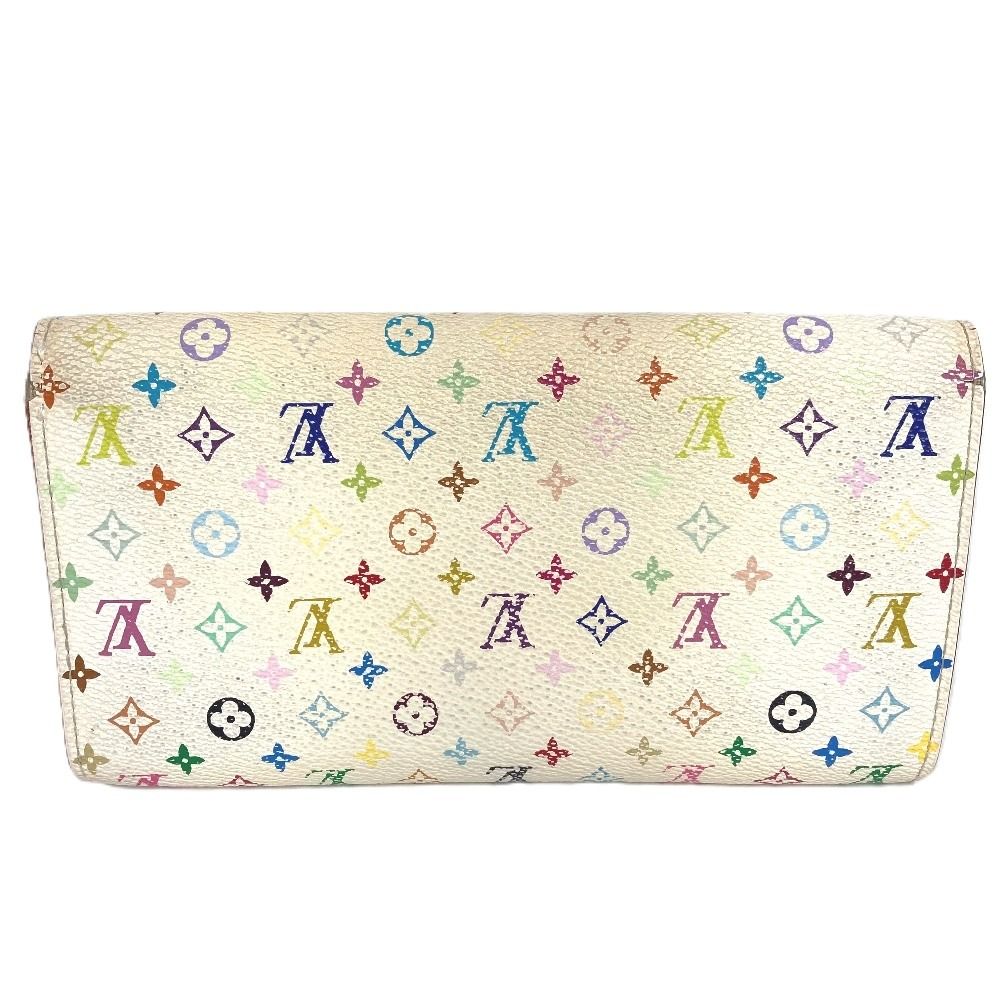 Louis Vuitton Wallet Portefeuille Sarah Monogram Multicolor Canvas Blanc White — view 2
