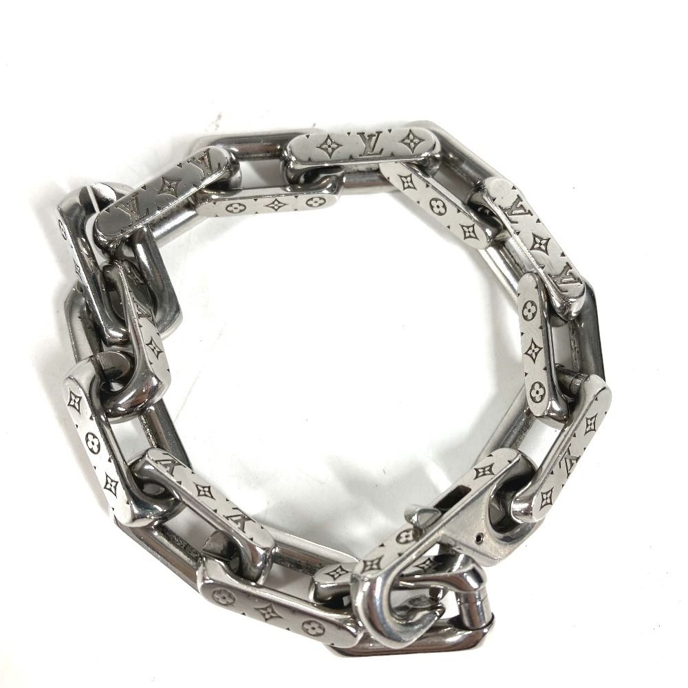 Louis Vuitton Bracelet Chain Monogram Metal Silver