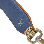 Fendi Shoulder Strap White Blue Multi Studs Flower Leather — view 3