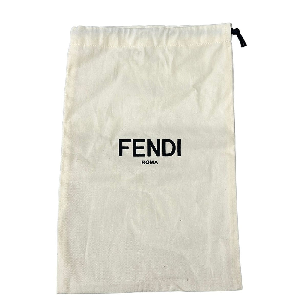 Fendi Shoulder Strap White Blue Multi Studs Flower Leather — view 5