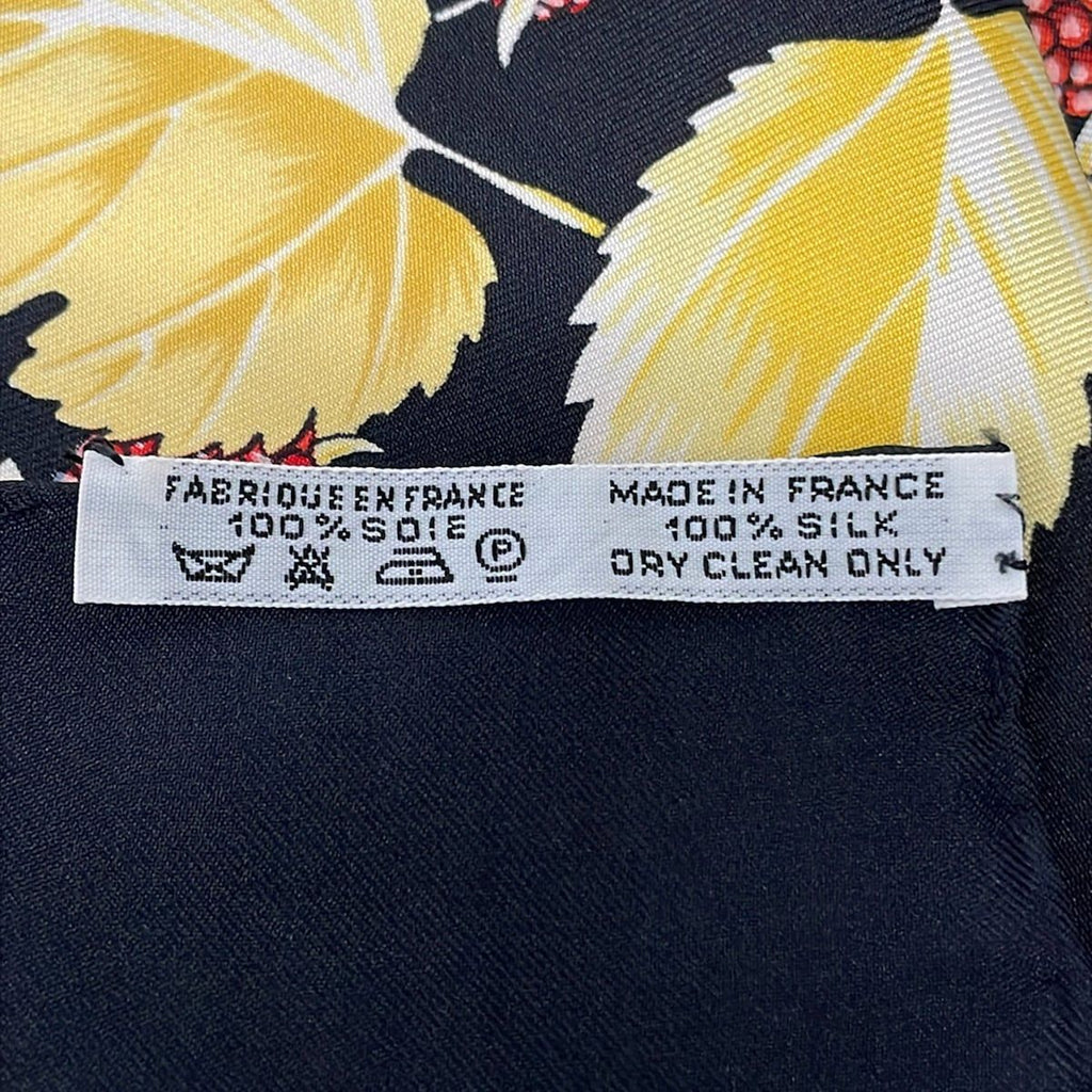 Hermes Scarf Carre 90 Black Gold Red I'arbre de Soie — view 3