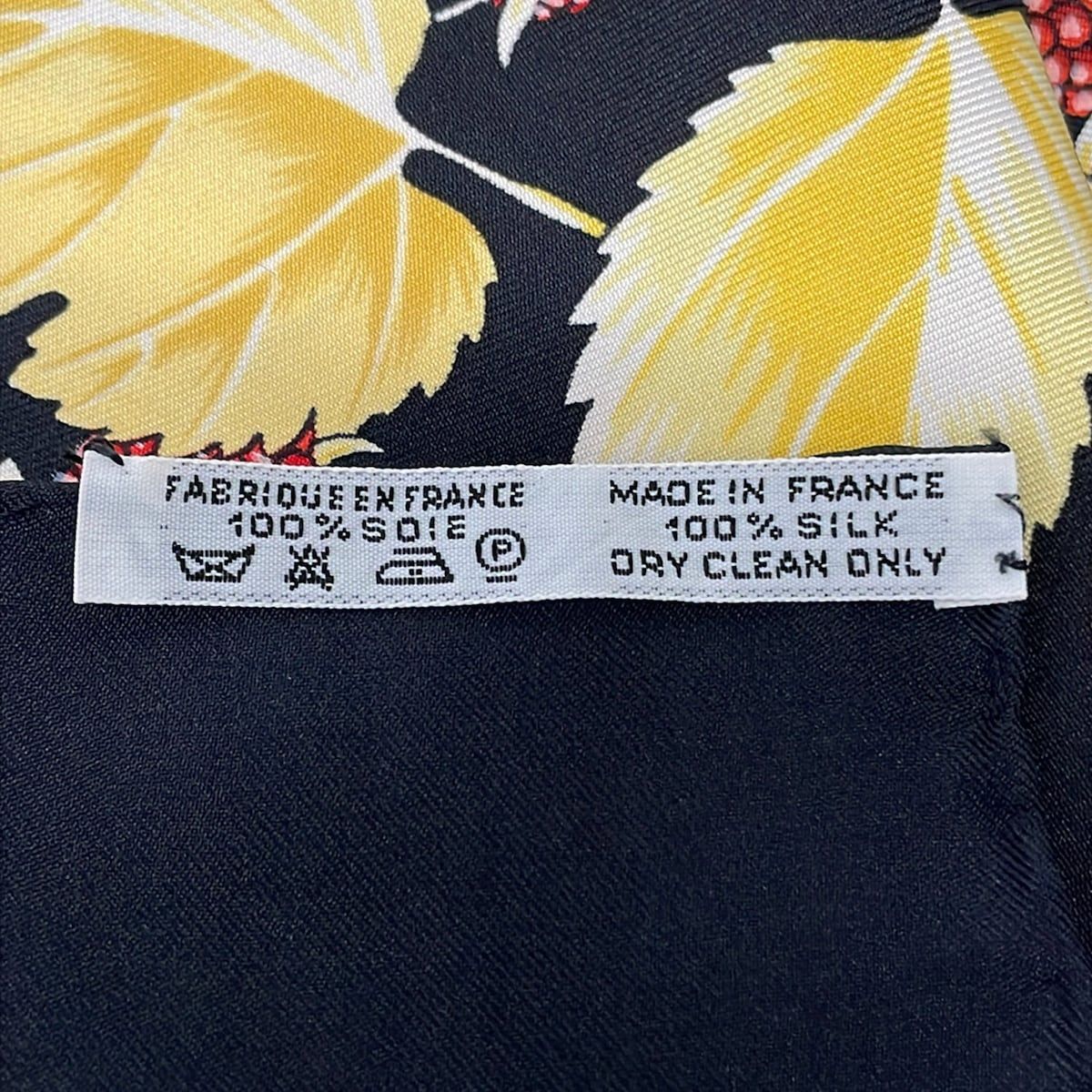 Hermes Scarf Carre 90 Black Gold Red I'arbre de Soie — view 3
