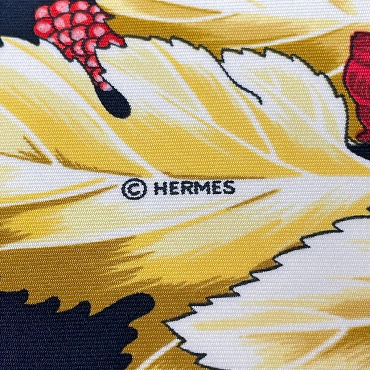 Hermes Scarf Carre 90 Black Gold Red I'arbre de Soie — view 2