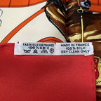 Hermes Scarf Carre 90 Orange Multi Real Escuela Andaluza Del Arte Equestre Horse — view 3