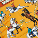 Hermes Scarf Carre 90 Orange Multi Real Escuela Andaluza Del Arte Equestre Horse — view 4