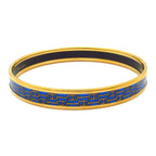 Hermes Bangle Enamel PM Gold Blue Chaine D'ancre Cloisonne Bracelet — view 3