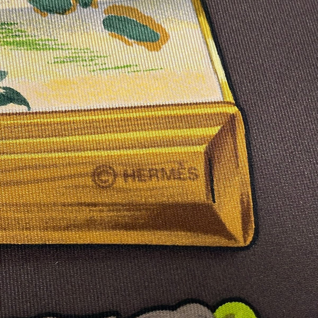 Hermes Scarf Carre 90 Dark Brown Multi Brise de Charme — view 2
