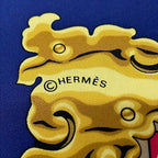 Hermes Scarf Carre 90 Dark Navy Red Yellow Nikko — view 2