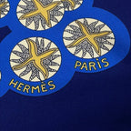 Hermes Scarf Carre 90 Blue Dark Navy Multi le Roy Soleil — view 2