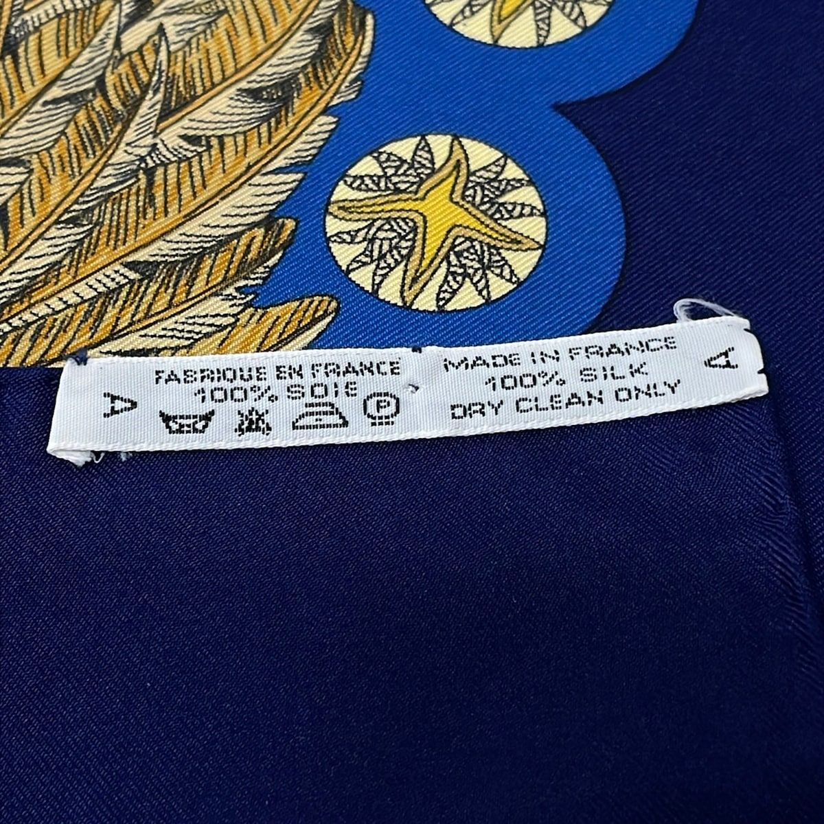 Hermes Scarf Carre 90 Blue Dark Navy Multi le Roy Soleil — view 3