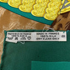 Hermes Scarf Carre 90 Green Red Multi Casques Et Plumets — view 3