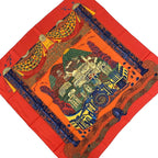 Hermes Scarf Carre 90 Red Multi L'atlantide