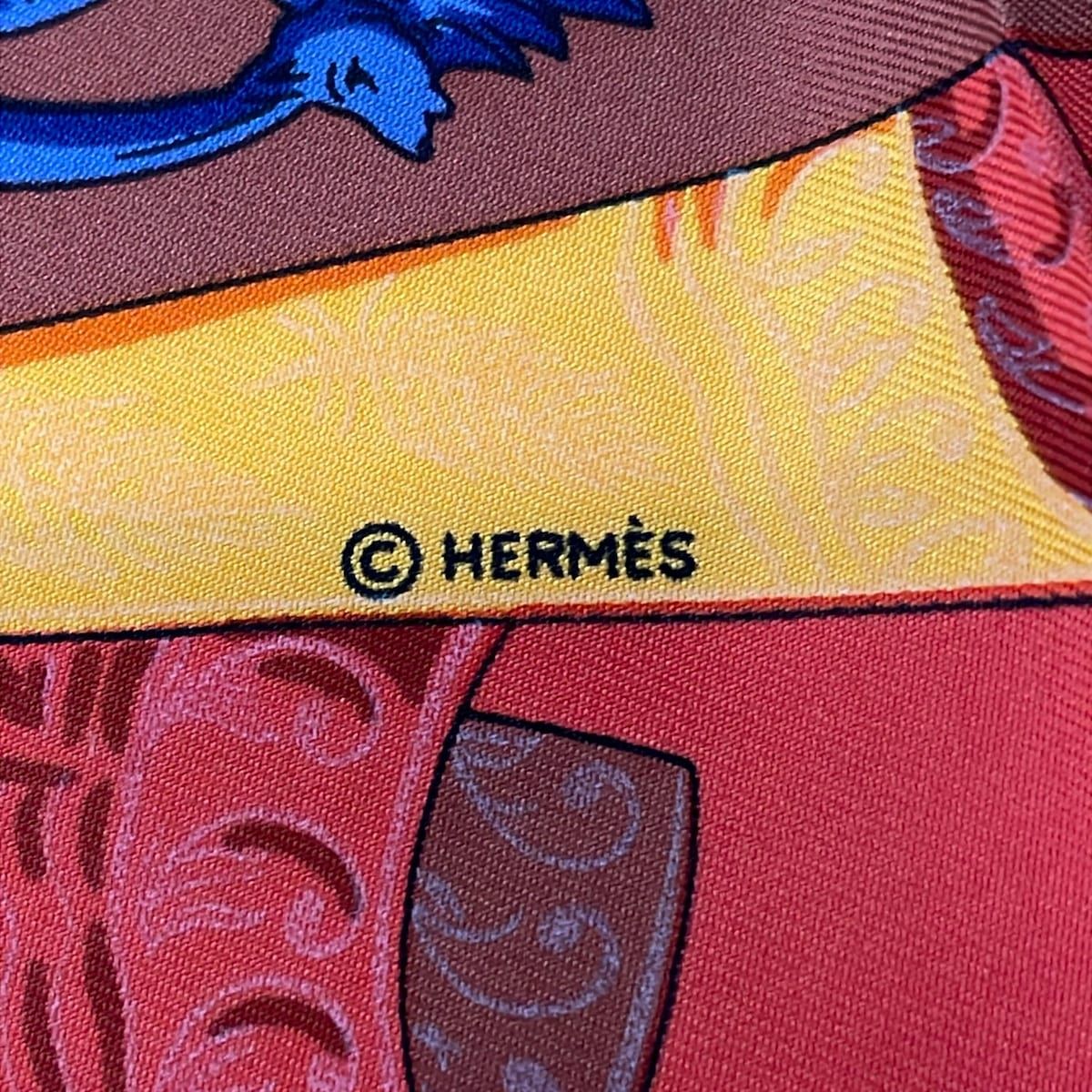 Hermes Scarf Carre 90 Red Multi L'atlantide — view 2