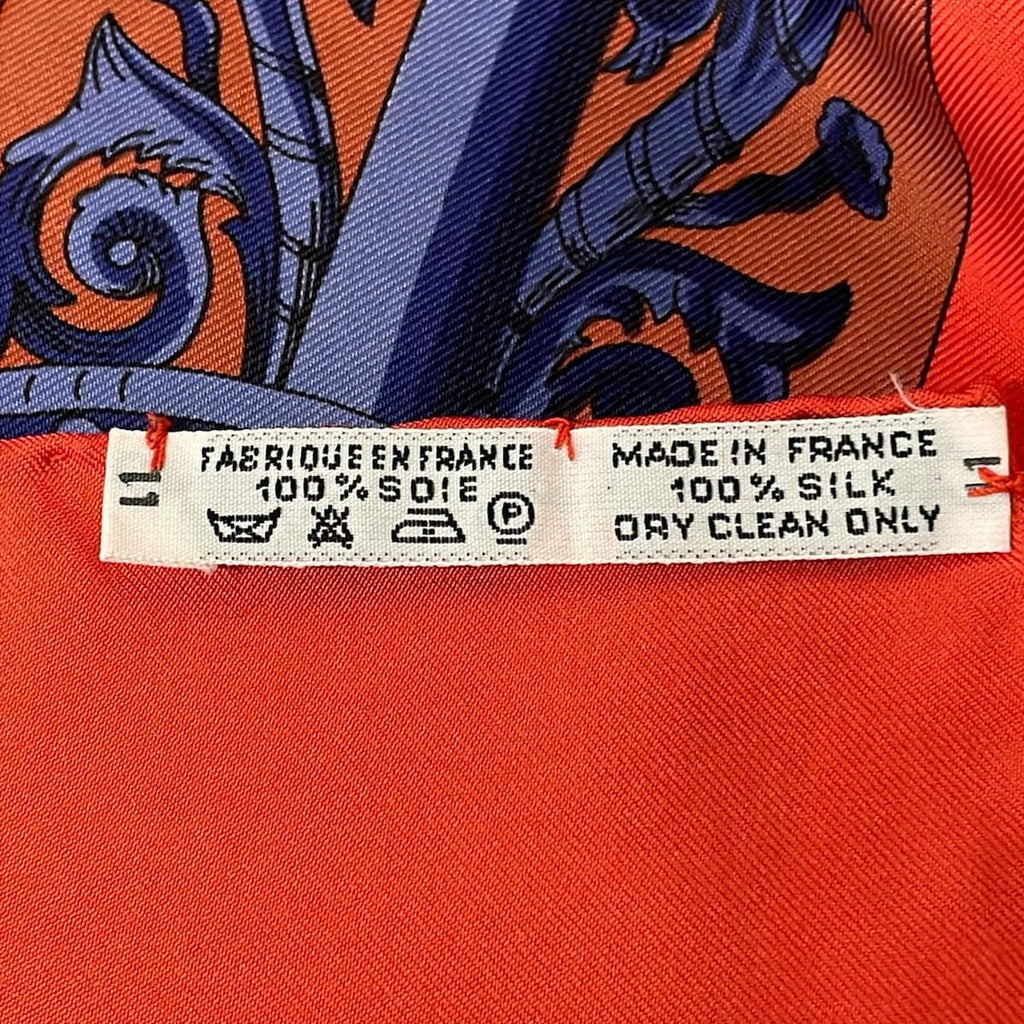 Hermes Scarf Carre 90 Red Multi L'atlantide — view 3