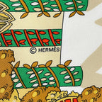 Hermes Scarf Carre 90 Yellow Light Gray Multi le Paradis du — view 2