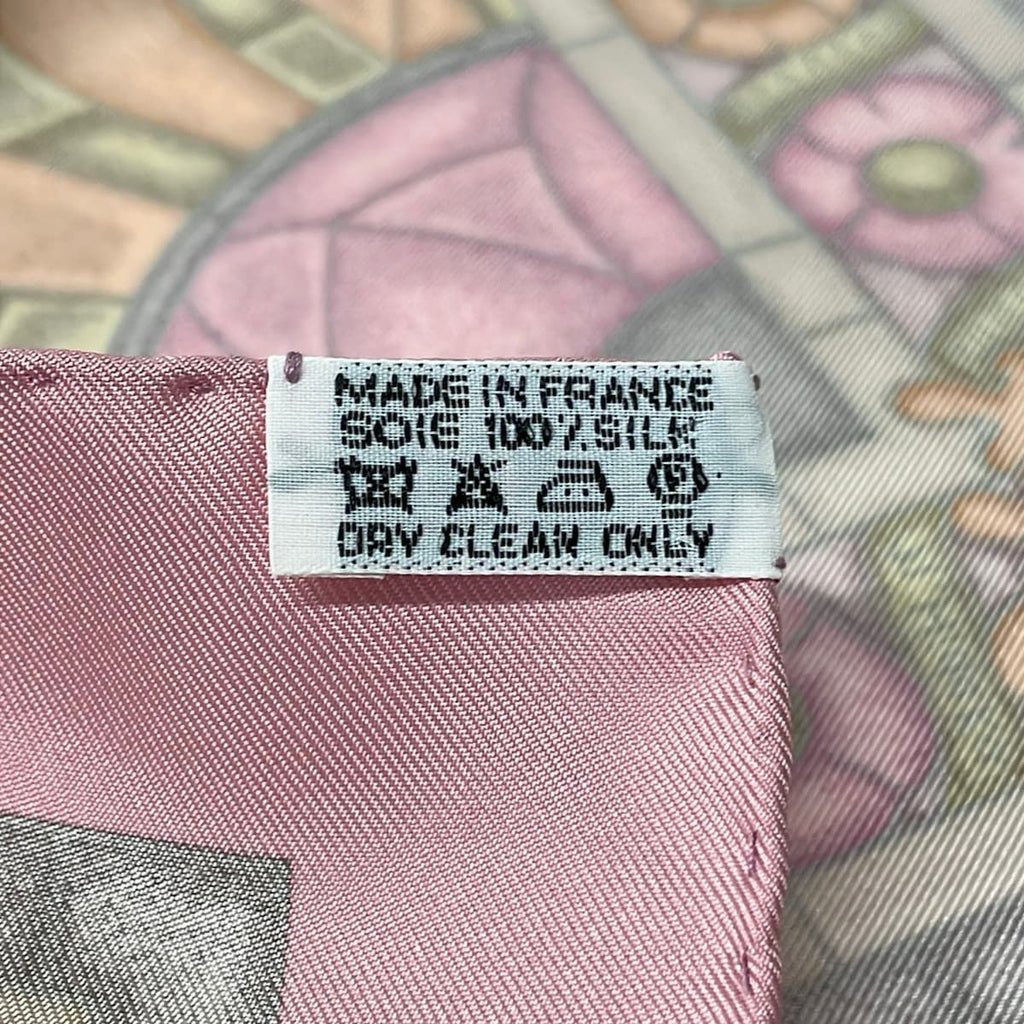 Hermes Scarf Carre 90 Pink Orange Multi Lumieres de Paris — view 3