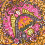 Hermes Scarf Carre 90 Pink Orange Multi Lumieres de Paris — view 4