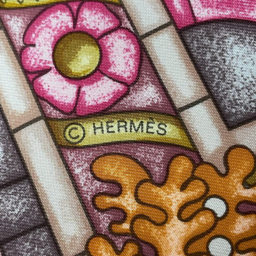 Hermes Scarf Carre 90 Pink Orange Multi Lumieres de Paris — view 2