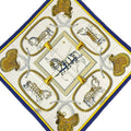 Hermes Scarf Carre 90 White Gold Beige Grand Apparat
