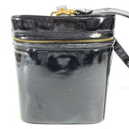 Chanel Handbag CC Logo Vanity Bag Patent Leather Black — view 4