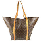 Louis Vuitton Shoulder Bag Sac Shopping Monogram Canvas Brown — view 2