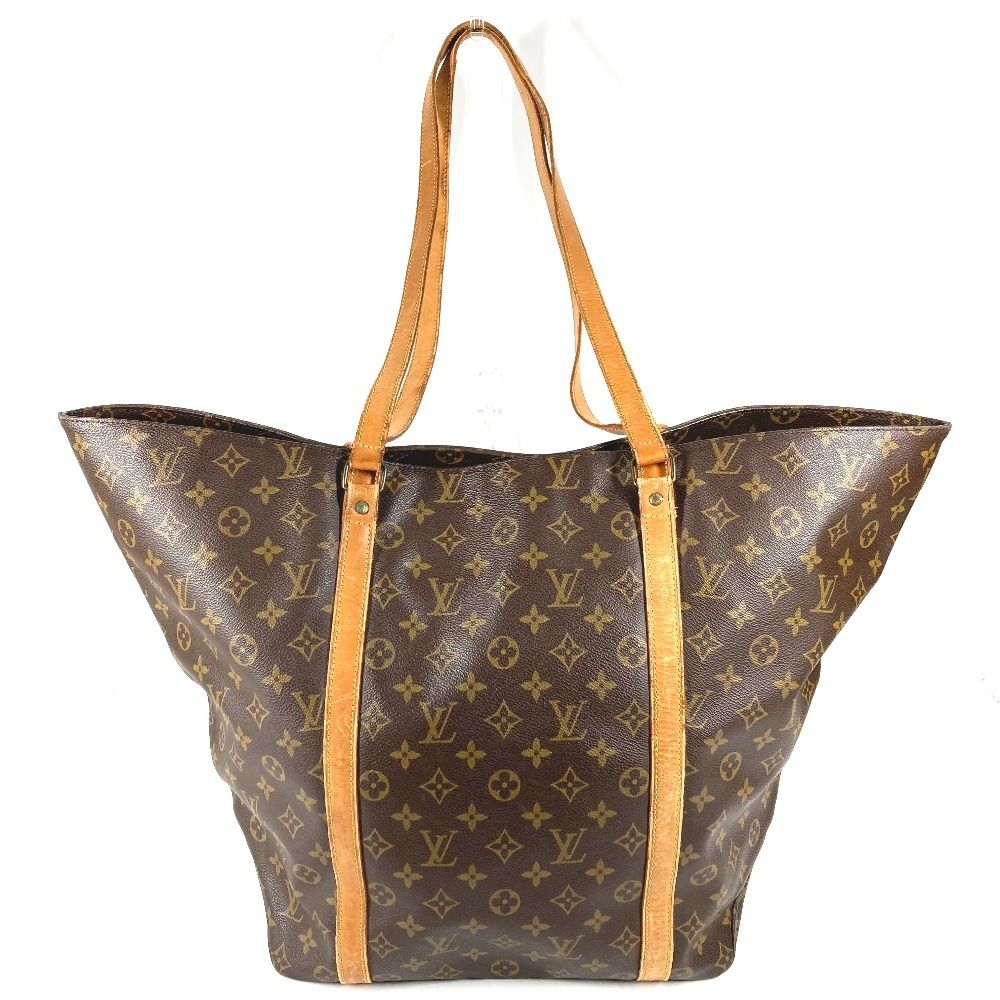 Louis Vuitton Shoulder Bag Sac Shopping Monogram Canvas Brown — view 2