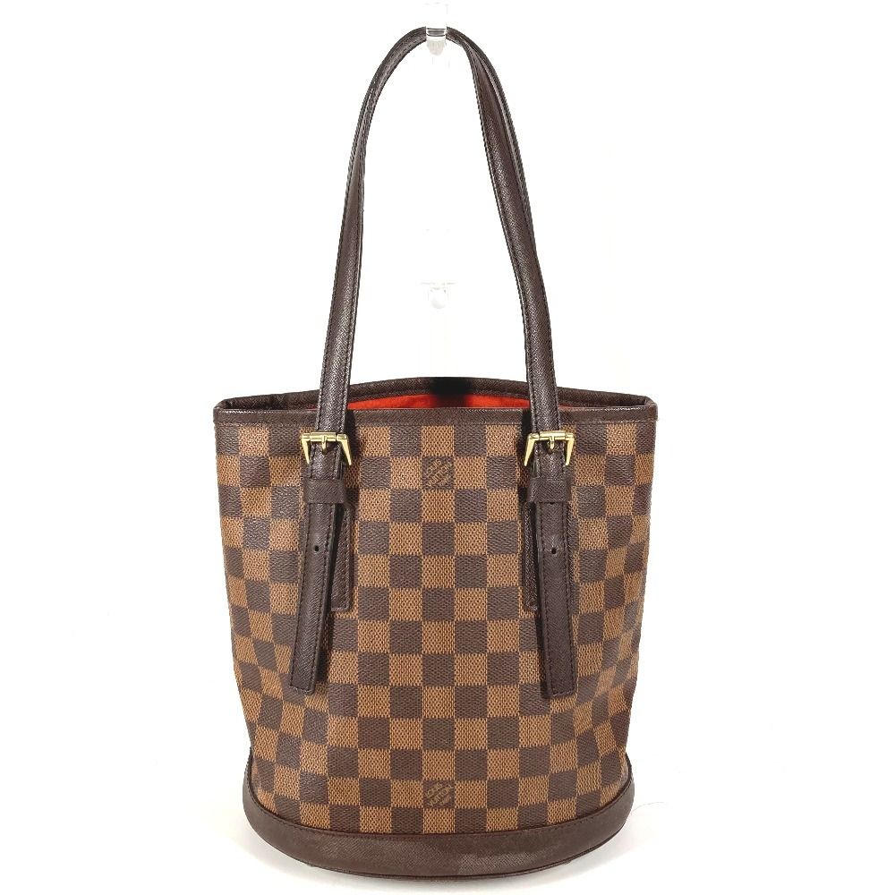 Louis Vuitton Shoulder Bag Marais Damier Canvas Ebene Brown — view 2
