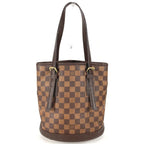 Louis Vuitton Shoulder Bag Marais Damier Canvas Ebene Brown