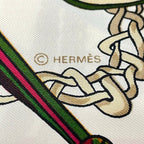 Hermes Scarf Carre 90 Red Ivory Multi Timpani Player — view 2