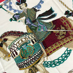Hermes Scarf Carre 90 Red Ivory Multi Timpani Player — view 5
