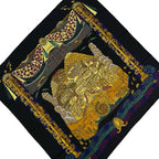 Hermes Scarf Carre 90 Black Orange Multi L'a Tlantide