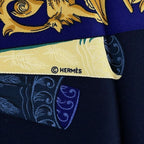 Hermes Scarf Carre 90 Black Orange Multi L'a Tlantide — view 2