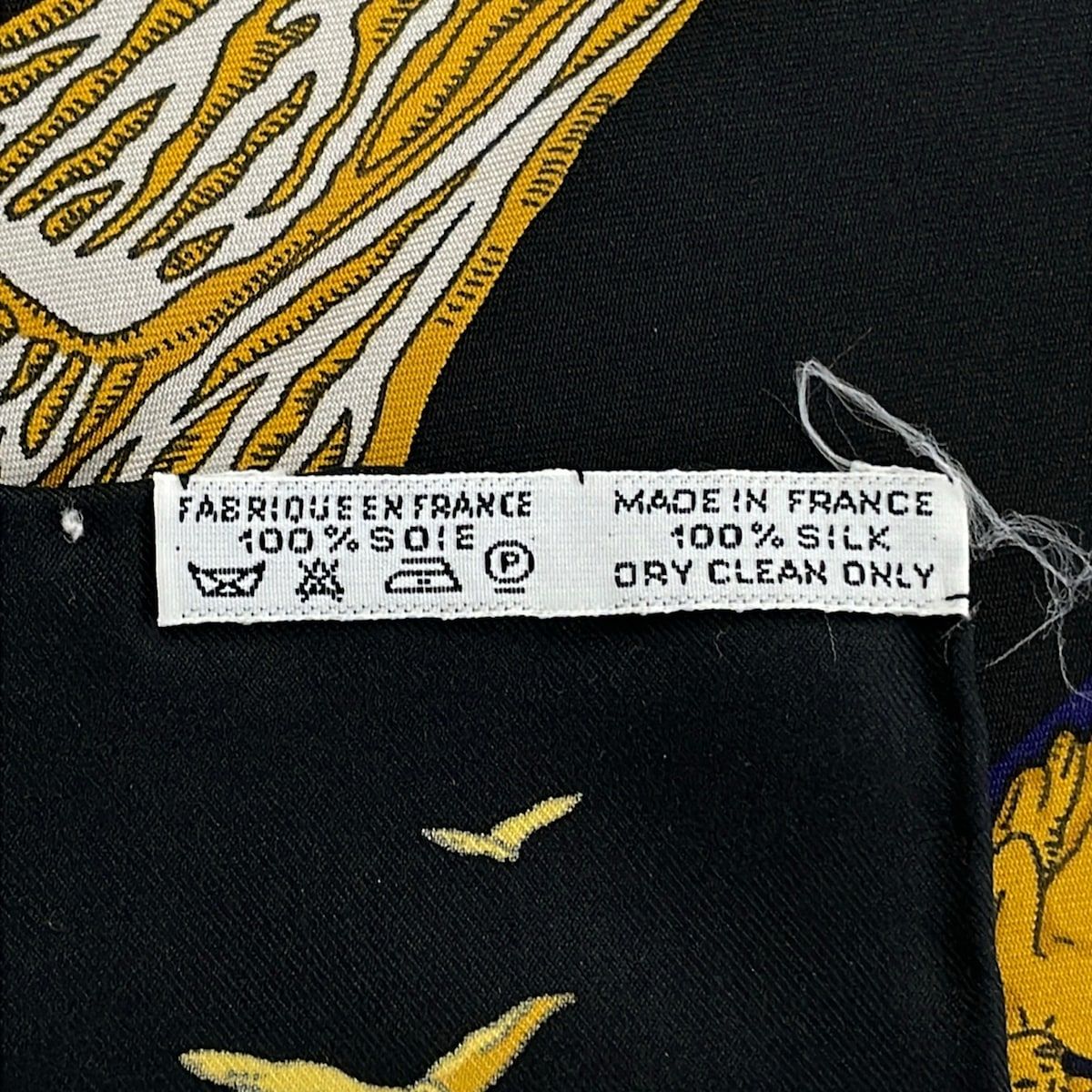 Hermes Scarf Carre 90 Black Orange Multi L'a Tlantide — view 3
