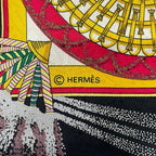 Hermes Scarf Carre 90 Black Red Multi Feux D'artifice — view 2