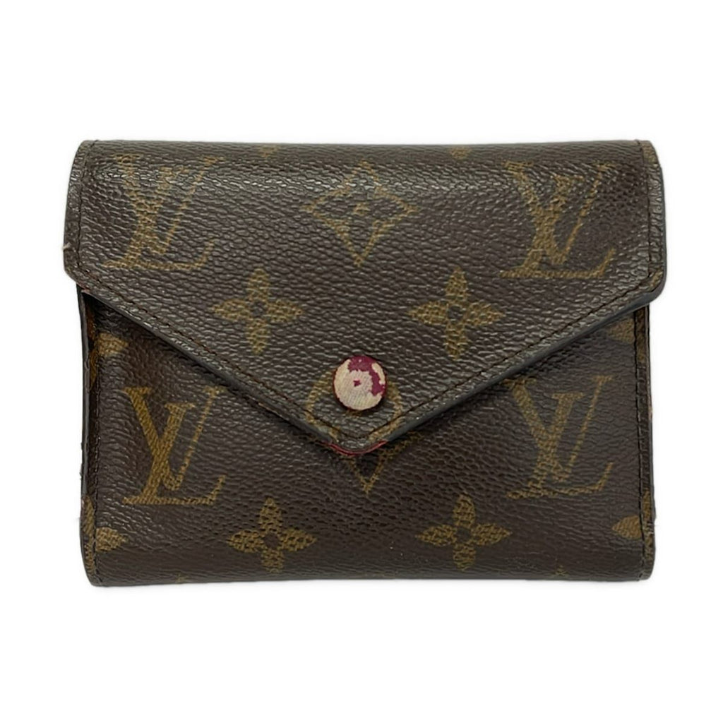 Louis Vuitton Trifold Wallet Monogram Portefeuille Victorine Fuchsia Initial