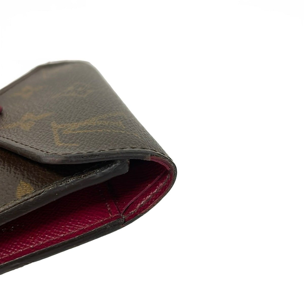 Louis Vuitton Trifold Wallet Monogram Portefeuille Victorine Fuchsia Initial — view 9