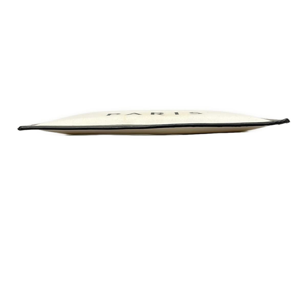 Celine Clutch Ivory Black Textile Logo Leather — view 5