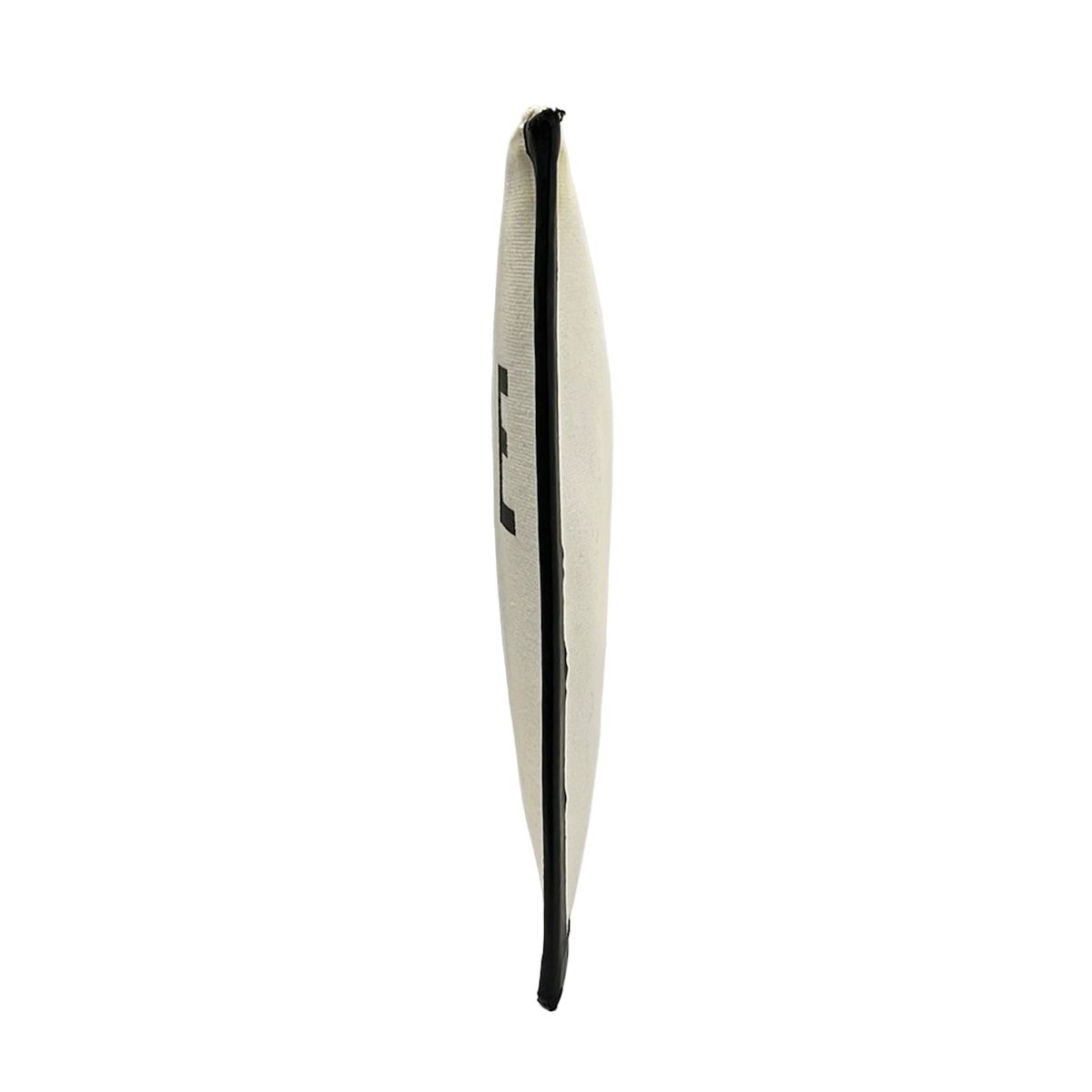 Celine Clutch Ivory Black Textile Logo Leather — view 4