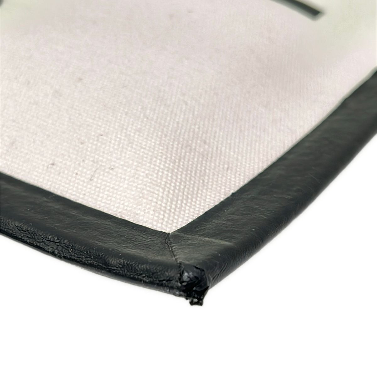 Celine Clutch Ivory Black Textile Logo Leather — view 6