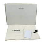 Celine Clutch Ivory Black Textile Logo Leather — view 8