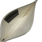 Celine Clutch Ivory Black Textile Logo Leather — view 7