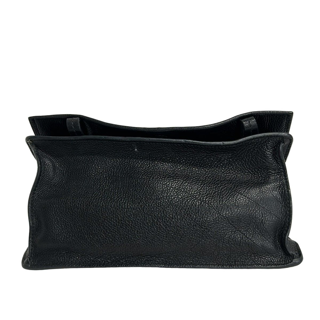 Prada Shoulder Bag Etiquette Black Silver Studs Leather — view 5