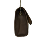 Gucci Shoulder Bag Vintage 156 01 031 Beige Dark Brown Multi External Chain — view 2
