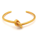 Celine Bangle Knot Extra Thin Bracelet Gold Finish
