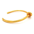 Celine Bangle Knot Extra Thin Bracelet Gold Finish — view 2