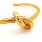 Celine Bangle Knot Extra Thin Bracelet Gold Finish — view 5