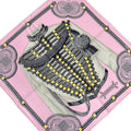 Hermes Scarf Carre 45 Gavroche Pink Gray Multi Brandebourgs