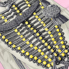 Hermes Scarf Carre 45 Gavroche Pink Gray Multi Brandebourgs — view 4